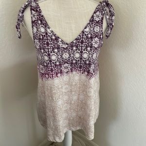 Sonoma Woman’s Sleeveless Top with Shoulder Ties Size Small